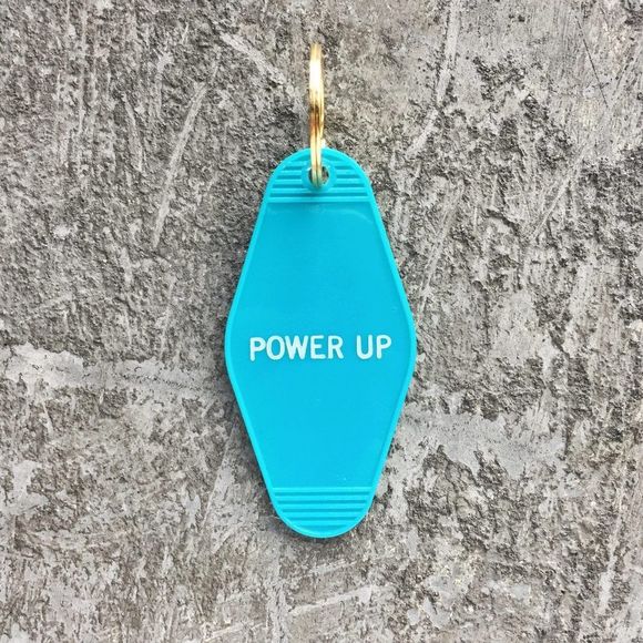 Power Up Keychain in Turquoise - Picture 1 of 2
